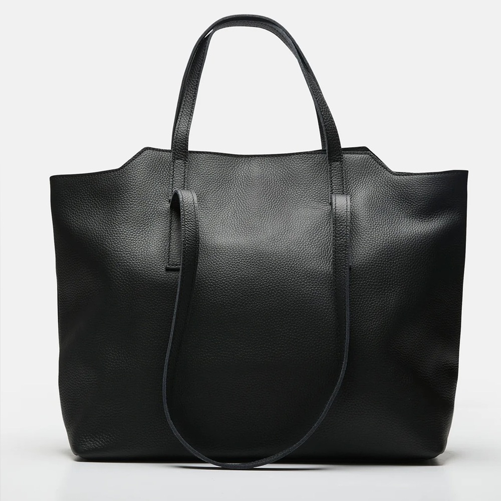 NWT M.I.L.A. (Made in LA) Pebble Leather Amber Tote Handbag